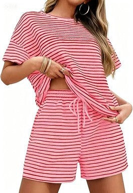 Women's Striped Two-Piece Set