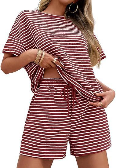 Women's Striped Two-Piece Set