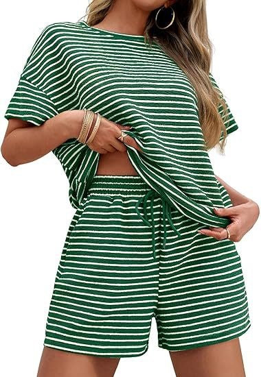 Women's Striped Two-Piece Set