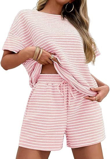 Women's Striped Two-Piece Set