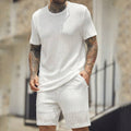 Men's Ribbed T-Shirt & Shorts Set