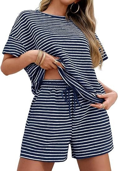 Women's Striped Two-Piece Set