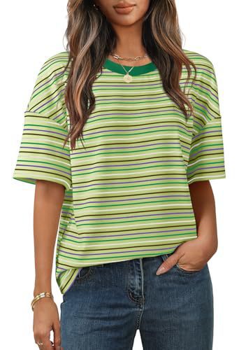 New casual and versatile striped short-sleeved T-shirt