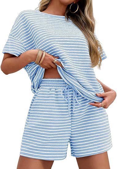 Women's Striped Two-Piece Set