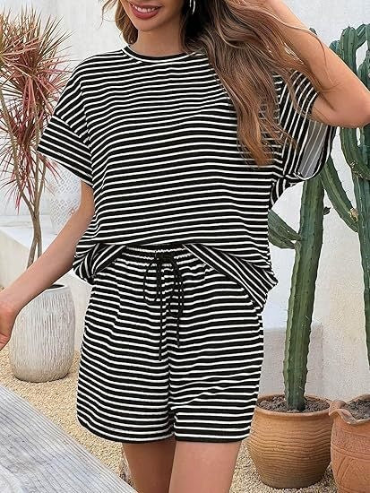 Women's Striped Two-Piece Set